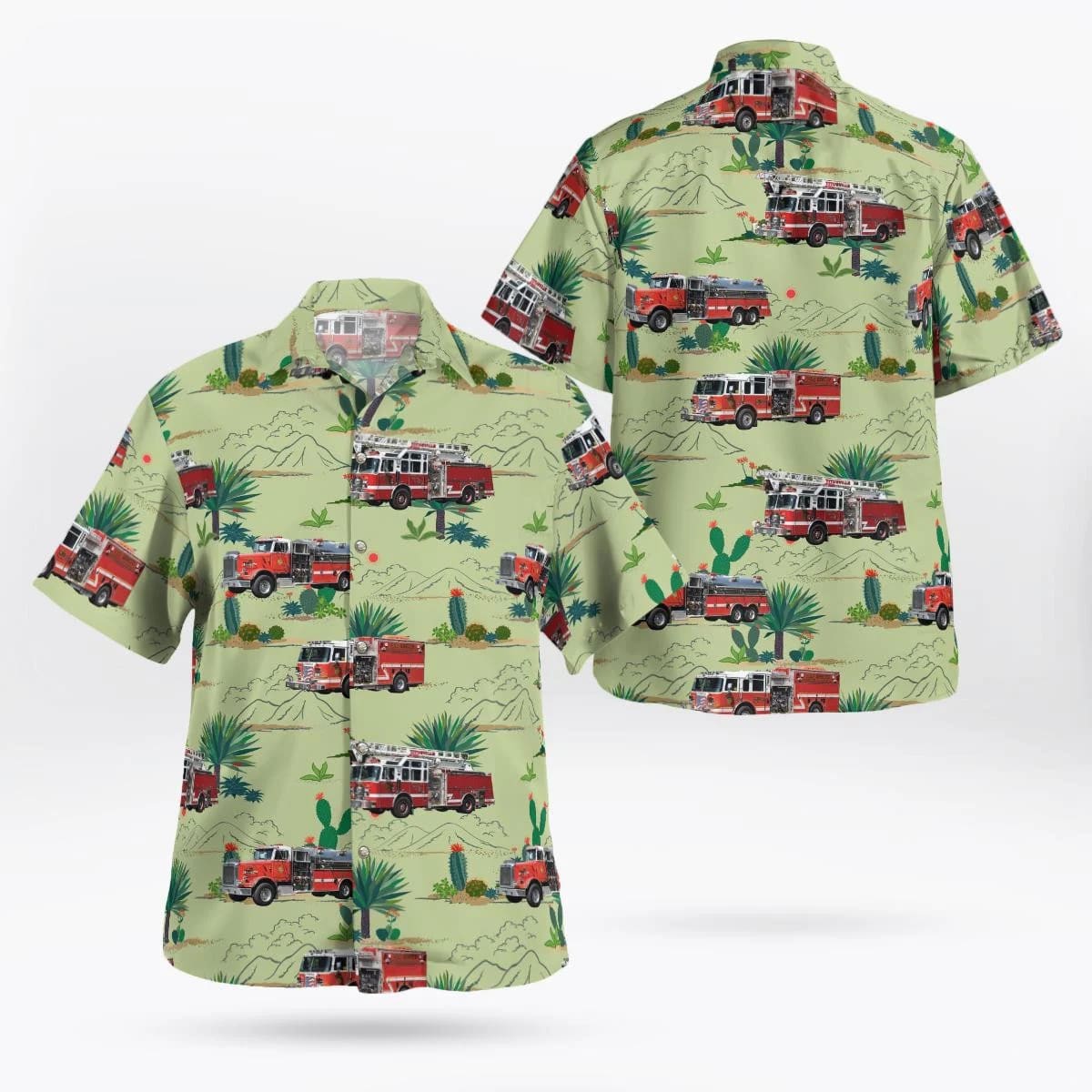 Titusville, New Jersey, Union Fire Company Hawaiian Shirt – Gifts For Firefighters In Titusville, NJ