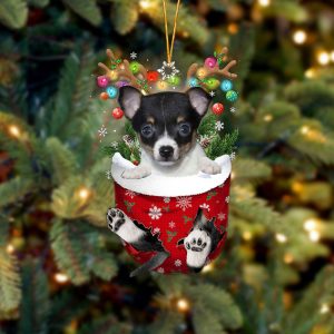 Toy Fox Terrier In Snow Pocket Christmas&hellip;
