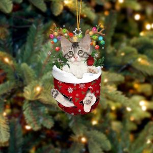 Turkish Angora Cat In Snow Pocket Christmas&hellip;