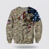 US Army American Camo Flag All Over Print 3D T Shirt – Gift For Military Personnel