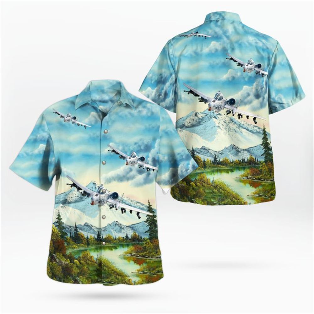 US Air Force A-10 Thunderbolt Ii Hawaiian Shirt – Mens Hawaiian Shirt – US Air Force Gifts