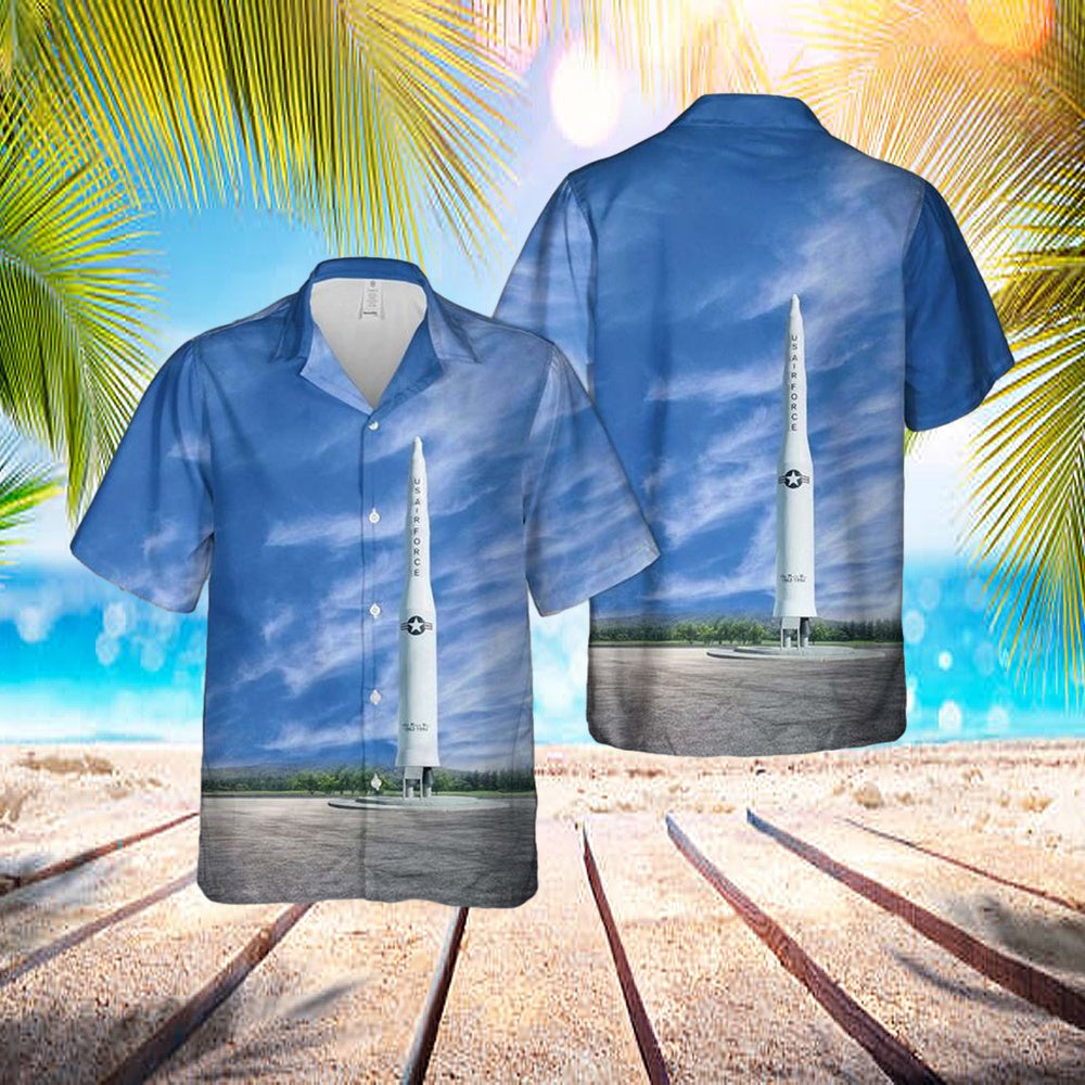 US Air Force Boeing LGM-30 Minuteman II ICBM Hawaiian Shirt – Mens Hawaiian Shirt – US Air Force Gifts