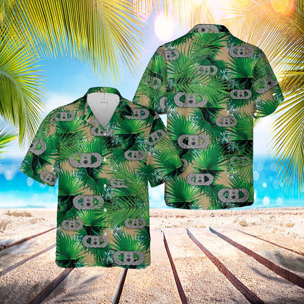 US Air Force Munitions (AMMO) Badge Basic Hawaiian Shirt – Mens Hawaiian Shirt – US Air Force Gifts