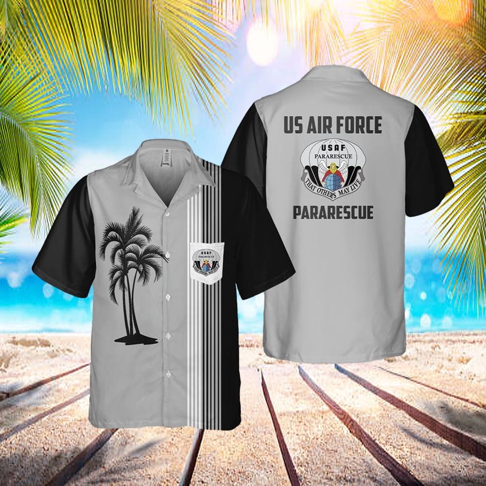 US Air Force Pararescue Pocket Hawaiian Shirt – Mens Hawaiian Shirt – US Air Force Gifts