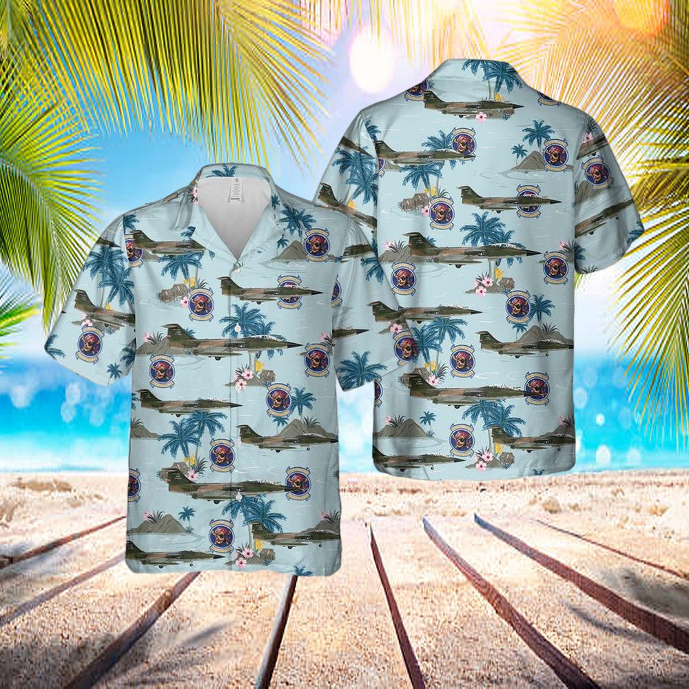 US Air Force Puerto Rico Air National Guard F-104D Starfighter 198th Tactical Fighter Squadron Hawaiian Shirt – Mens Hawaiian Shirt – US Air Force Gifts