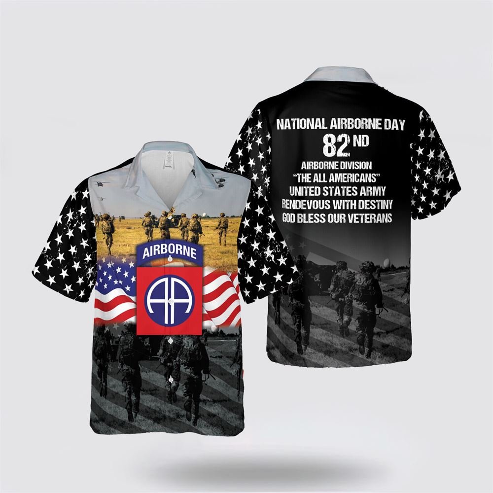 US Army National Airbone Day 82nd Airborne Division Hawaiian Shirt – Gift For Military Personnel US Army National Airbone Day 82nd Airborne Division Hawaiian Shirt – Gift For Military Personnel