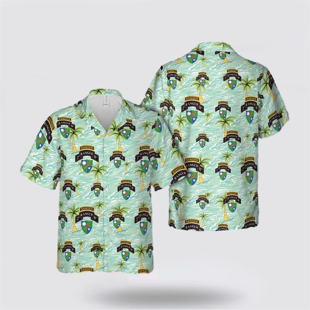 US Army Rangers 2nd Ranger Battalion Hawaiian Shirt – Gift For Military Personnel US Army Rangers 2nd Ranger Battalion Hawaiian Shirt – Gift For Military Personnel