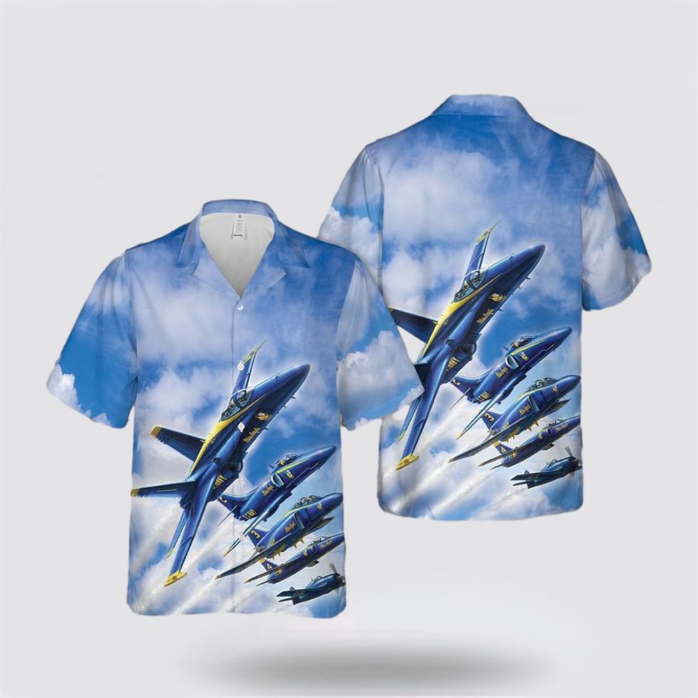 US Navy Blue Angels Show Hawaiian Shirt – Beach Clothes For Navy Soldiers US Navy Blue Angels Show Hawaiian Shirt – Beach Clothes For Navy Soldiers