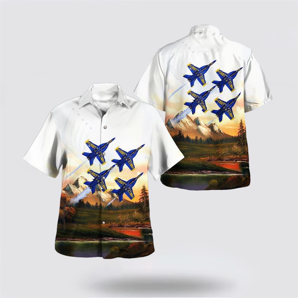 US Navy Blue Angles Hawaiian Shirt – Beachwear Gift For Military Personnel US Navy Blue Angles Hawaiian Shirt – Beachwear Gift For Military Personnel
