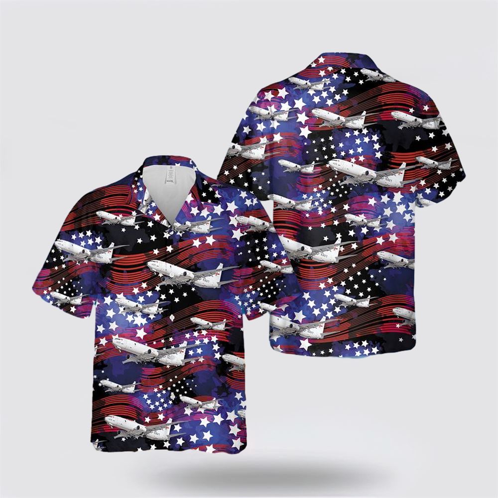 US Navy Boeing P-8 Poseidon Hawaiian Shirt- Gifts For Military Personnel
