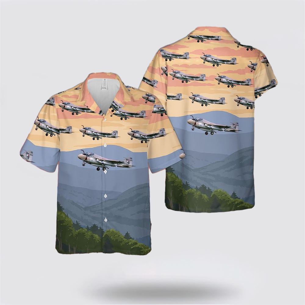 US Navy Grumman A-6E Intruder From VA-34 Hawaiian Shirt – Hawaiian Shirt Gift For Military Personnel