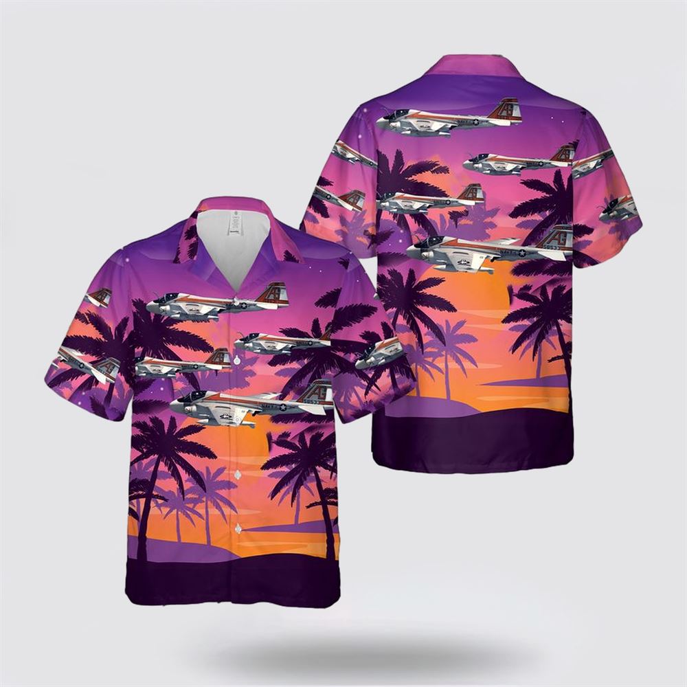 US Navy Grumman A-6Es Of VA-65 Hawaiian Shirt – Gifts For Navy Soldiers