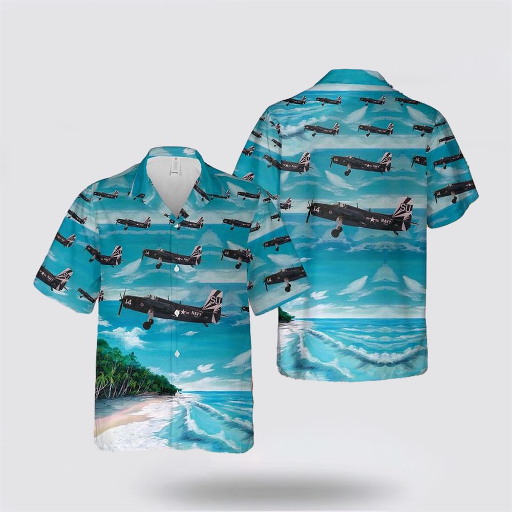 US Navy Grumman AF-2 Guardian Of VS-37 Hawaiian Shirt – Hawaiian Shirt Gifts For Navy Soldiers