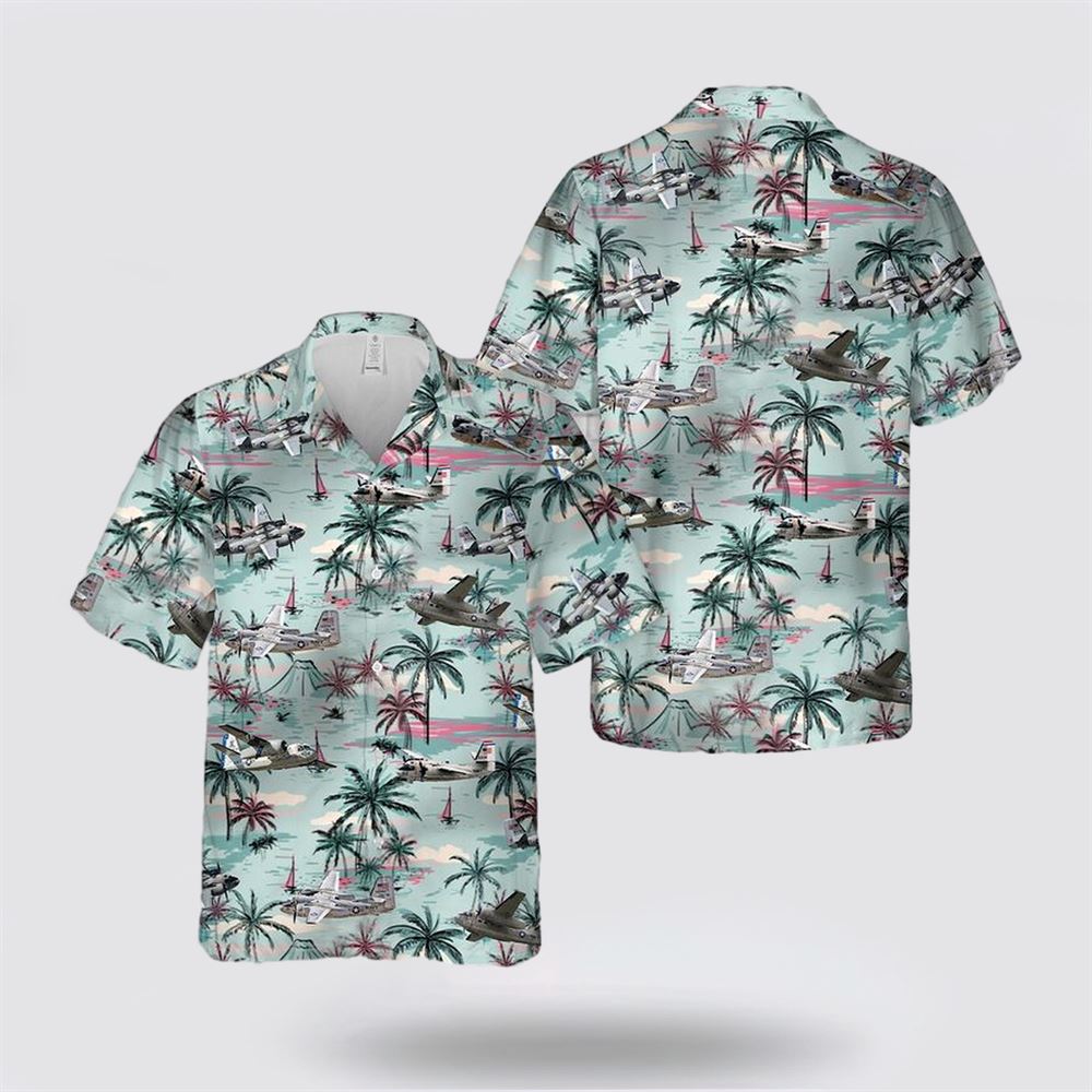 US Navy Grumman C-1 Trader Hawaiian Shirt – Gift For Military Personnel