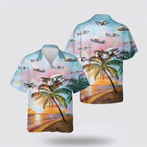 US Navy Grumman E-1 Tracer Hawaiian Shirt&hellip;