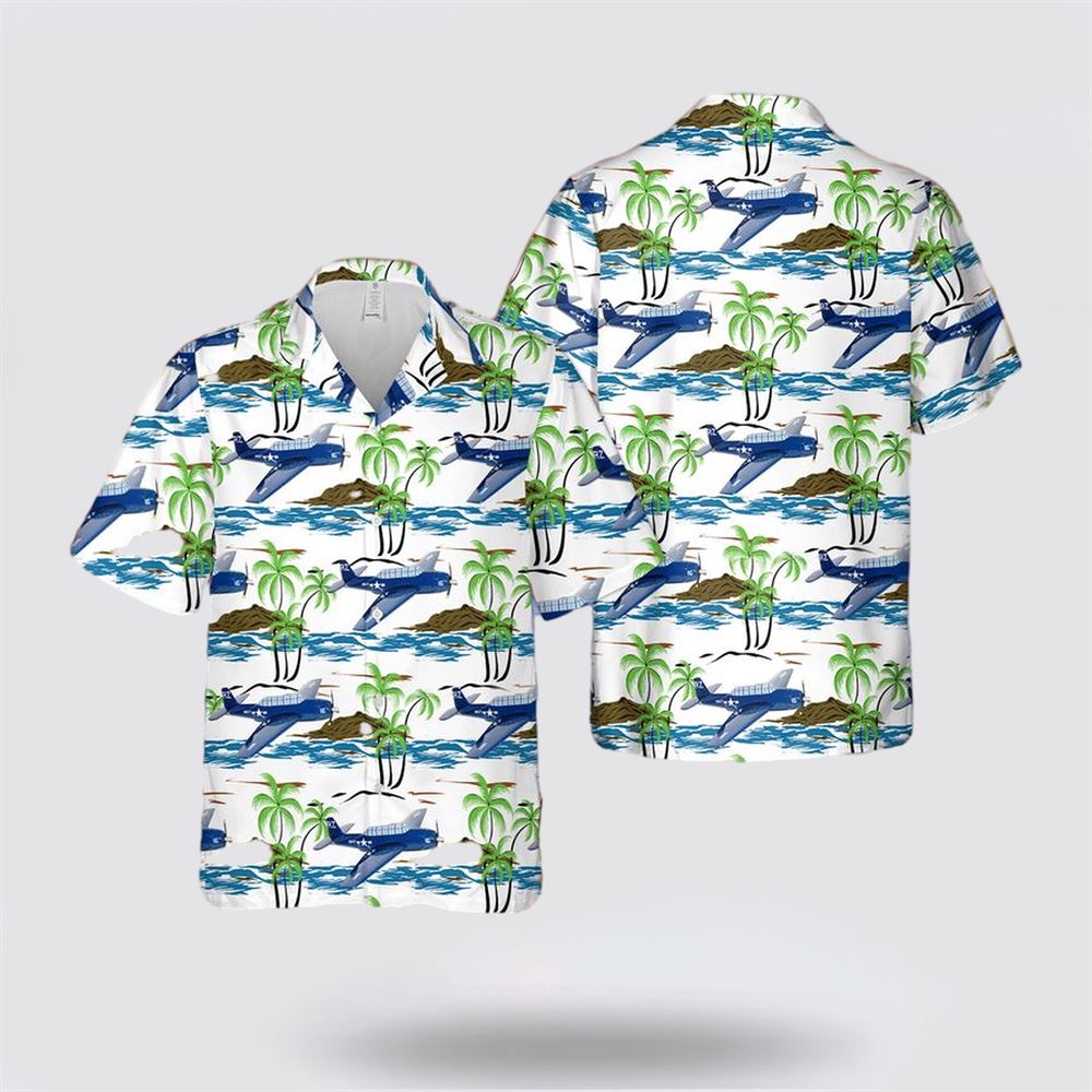 US Navy Grumman TBM-3R Avenger Of VR-21 Hawaiian Shirt – Beachwear Gifts For Navy Military Personnel