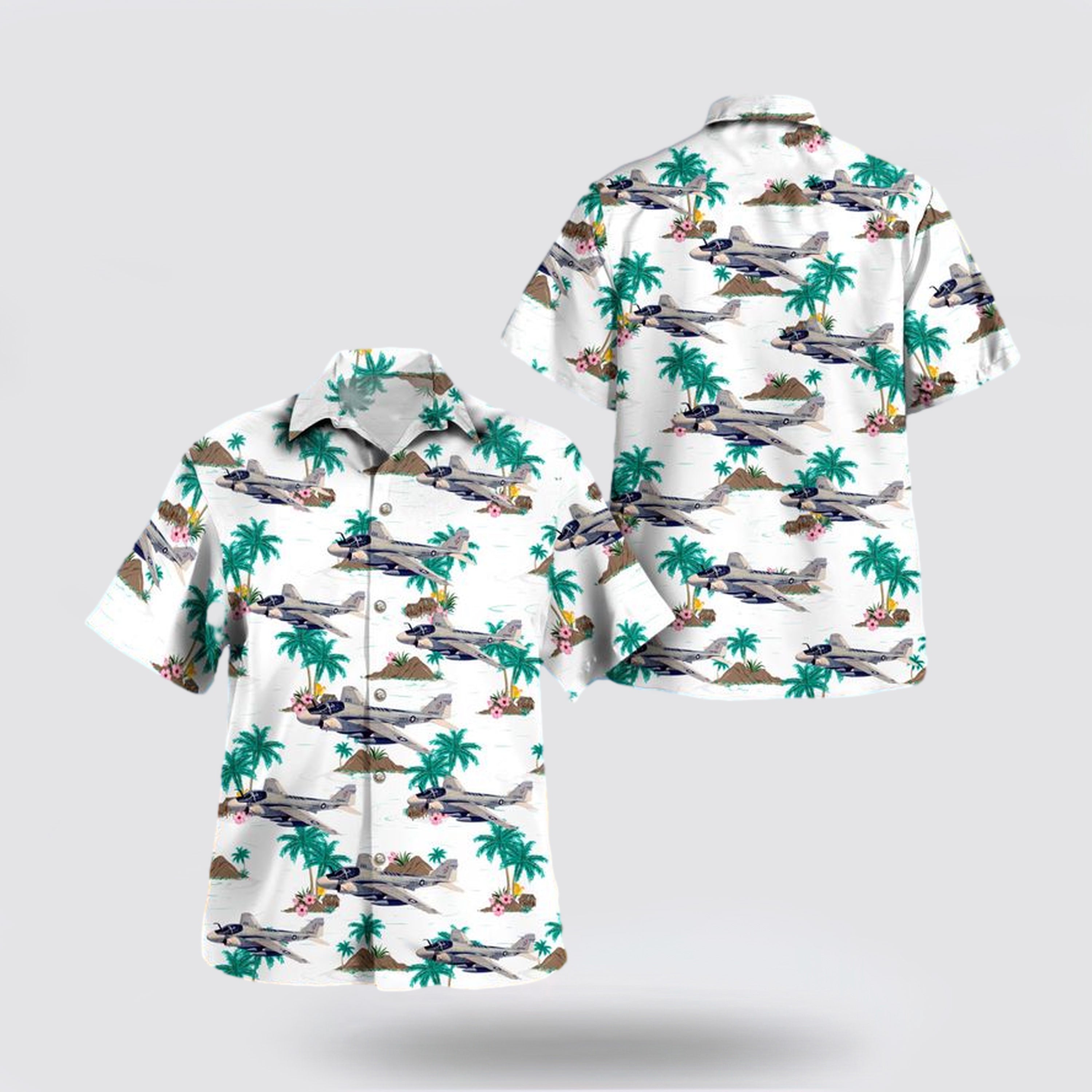 US Navy KA-6D Intruder of Attack Squadron 34 (VA-34 Blue Blasters) Hawaiian Shirt – Beachwear Gift For Military Personnel