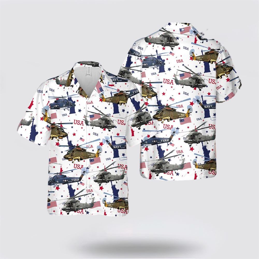 US Navy Kaman SH-2 Seasprite 4th Of July Hawaiian Shirt – Beachwear Gifts For Navy Military Personnel US Navy Kaman SH-2 Seasprite 4th Of July Hawaiian Shirt – Beachwear Gifts For Navy Military Personnel