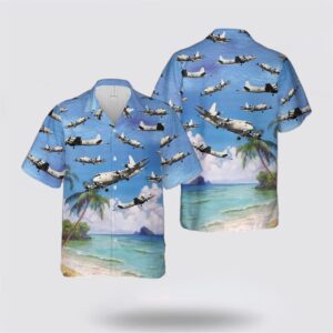 US Navy Lockheed P-3 Orion Hawaiian Shirt&hellip;