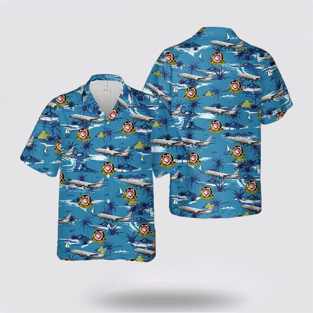 US Navy P-8A Poseidon Of Patrol Squadron 47 Hawaiian Shirt – Gifts For Navy Military Personnel