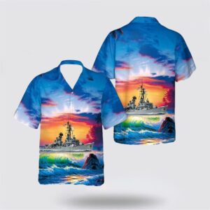 US Navy USS Sampson (DDG-10) Hawaiian Shirt&hellip;