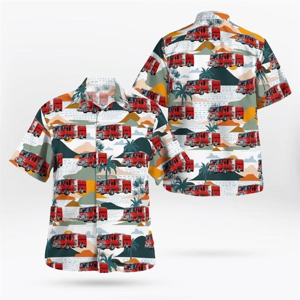 Upper Saddle River, New Jersey, Saddle River Fire Department Hawaiian Shirt – Gifts For Firefighters In Upper Saddle River, NJ