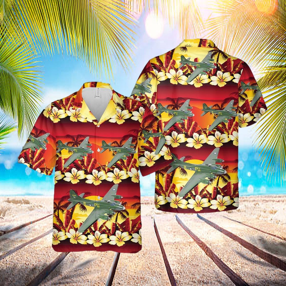 Us Air Force 303rd Bomb Group 360th Bomb Squadron The Witches Tit 42-5382 B-17f Wwii Hawaiian Shirt – Hawaiian Outfit For Men