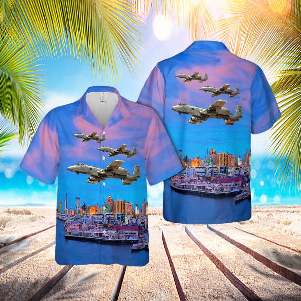 Us Air Force 354th Fighter Squadron Fairchild Republic A-10a Thunderbolt II 78-0670 Hawaiian Shirt – Hawaiian Outfit For Men
