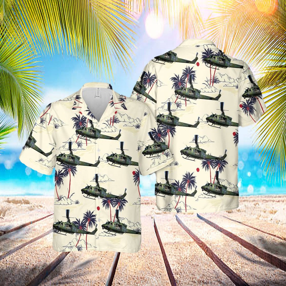 Us Air Force 40th Helicopter Squadron Uh-1n Huey Hawaiian Shirt – Beachwear For Men – Best Hawaiian Shirts