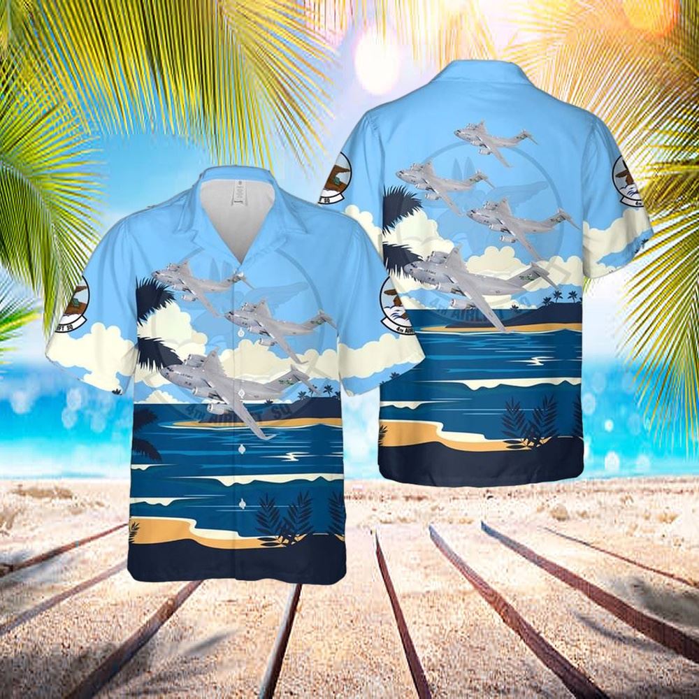Us Air Force 4th Airlift Squadron Boeing C-17 Globemaster III Hawaiian Shirt – Hawaiian Outfit For Men Us Air Force 4th Airlift Squadron Boeing C-17 Globemaster III Hawaiian Shirt – Hawaiian Outfit For Men