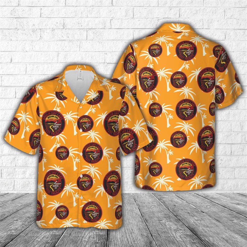 Us Air Force Area 51 Groom Dry Lake Test Dreamland Space Alien Research Hawaiian Shirt – Hawaiian Outfit For Men