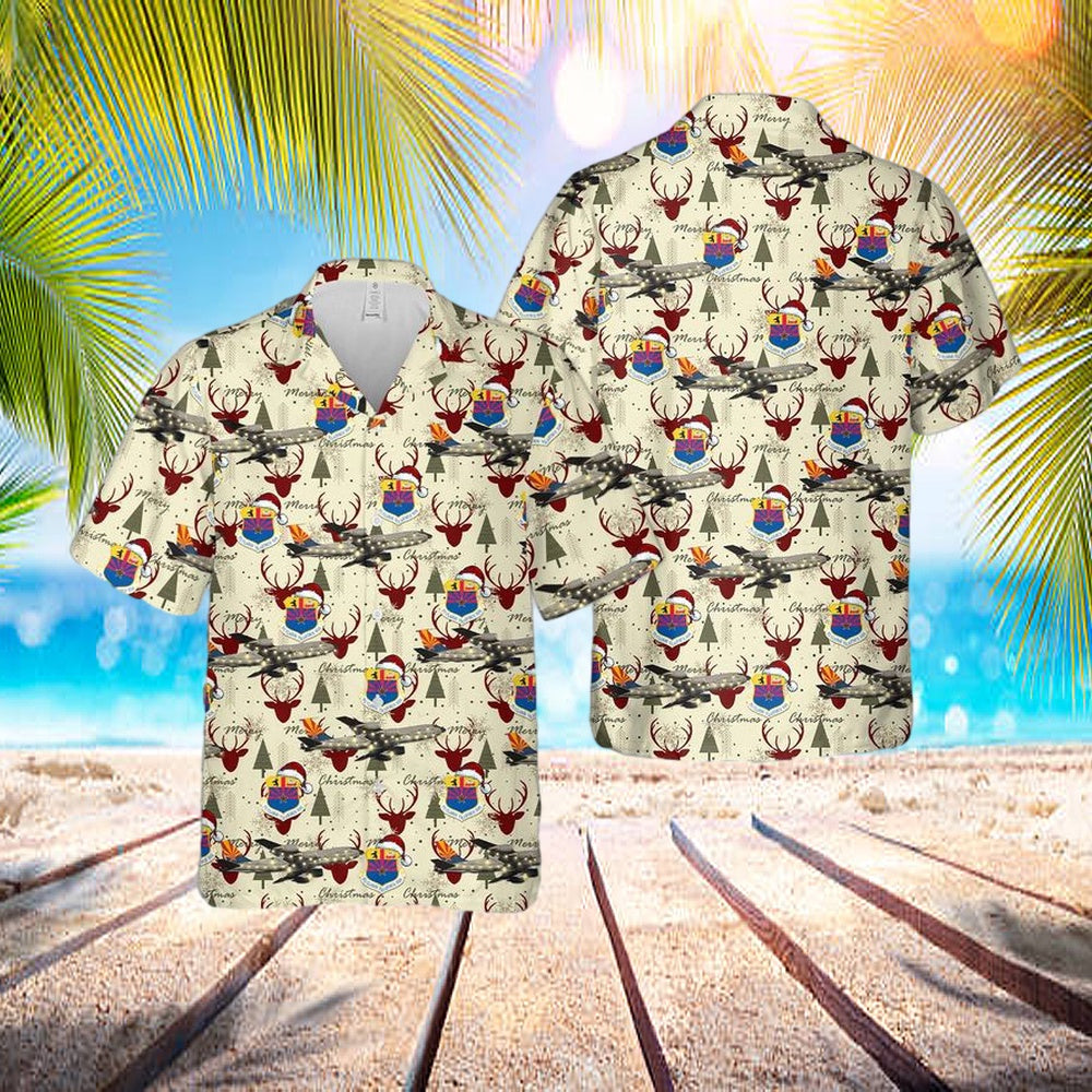 Us Air Force Arizona Air National Guard 161st Air Refueling Wing Kc-135r Stratotanker Christmas Hawaiian Shirt – Hawaiian Outfit For Men