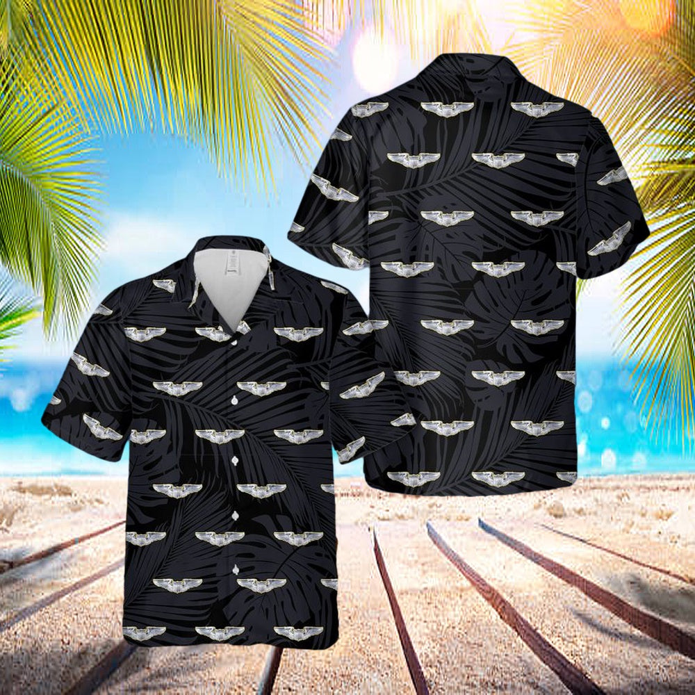 Us Air Force Aviator Badge Air Force Pilot Hawaiian Shirt – Beachwear For Men – Best Hawaiian Shirts