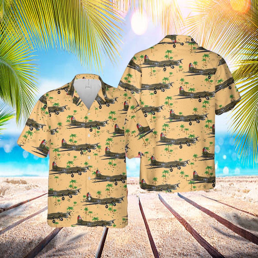 Us Air Force B-17g Flying Fortress 42-31713 ‘Snake Hips’ Of 92nd Bombardment Group Hawaiian Shirt – Beachwear For Men – Best Hawaiian Shirts