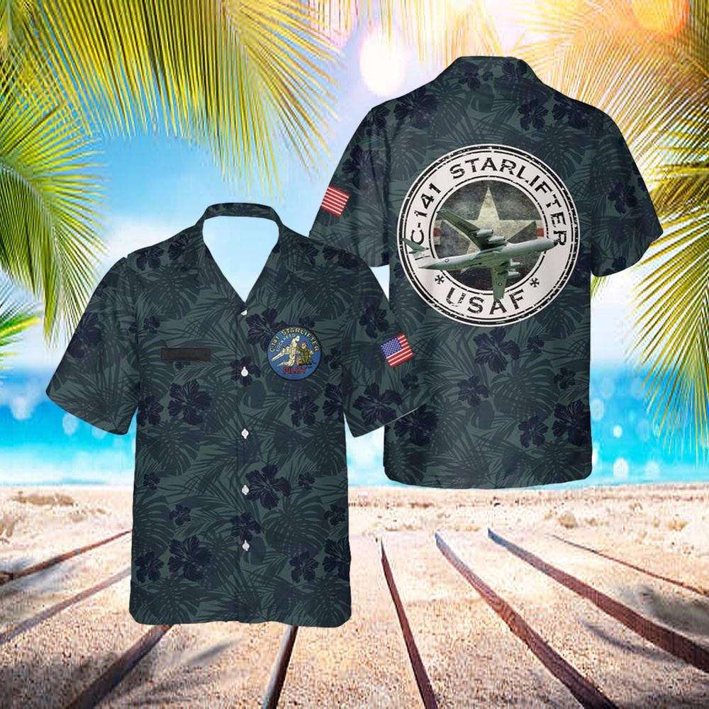 Us Air Force C-141 Loadmaster Custom Name Hawaiian Shirt – Hawaiian Outfit For Men – Gift For Young Adult