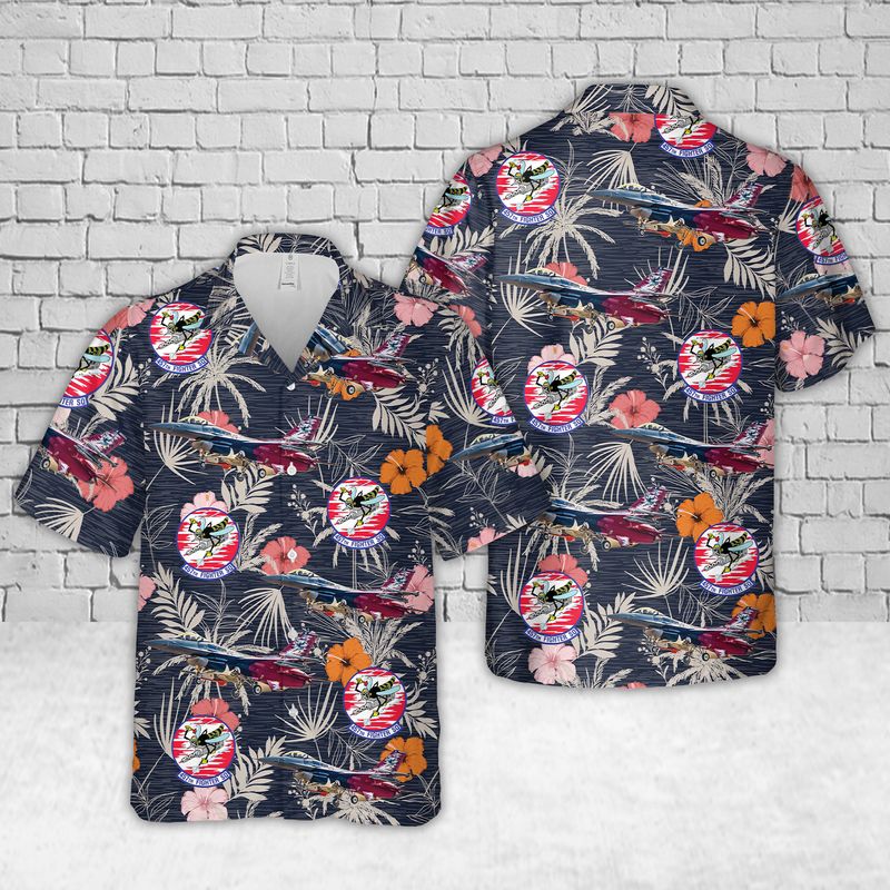 Us Air Force F-16 Fighting Falcon 457th Fighter Squadron Hawaiian Shirt Dltt1808bg07 – Mens Hawaiian Shirt – US Air Force Gifts