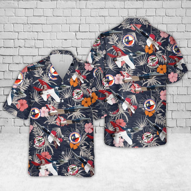 Us Air Force F-16 Fighting Falcon 457th Fighter Squadron Hawaiian Shirt Dltt1908bg02 – Mens Hawaiian Shirt – US Air Force Gifts