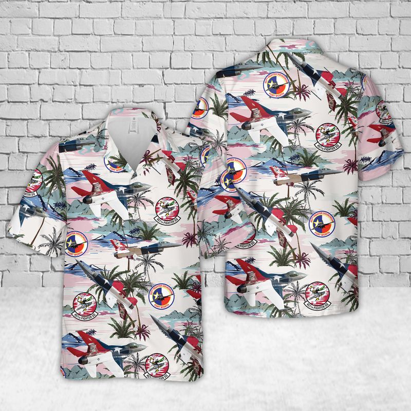 Us Air Force F-16 Fighting Falcon 457th Fighter Squadron Hawaiian Shirt Dltt2008bg01 – Mens Hawaiian Shirt – US Air Force Gifts