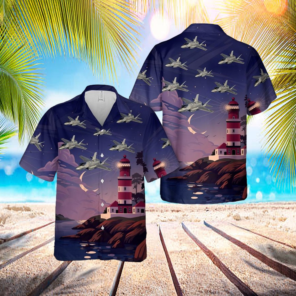 Us Air Force F-35a Lightning II Joint Strike Fighter 58th Fighter Squadron, 33rd Fighter Wing Hawaiian Shirt – Hawaiian Outfit For Men