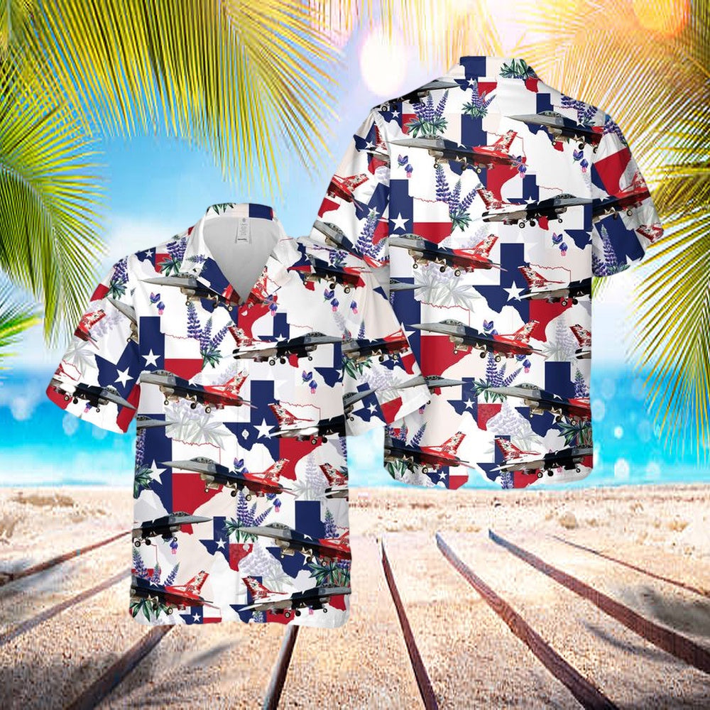 Us Air Force General Dynamics F-16c-30-Cf Fighting Falcon 301th Fighter Wing 457th Fighter Squadron Hawaiian Shirt – Hawaiian Outfit For Men