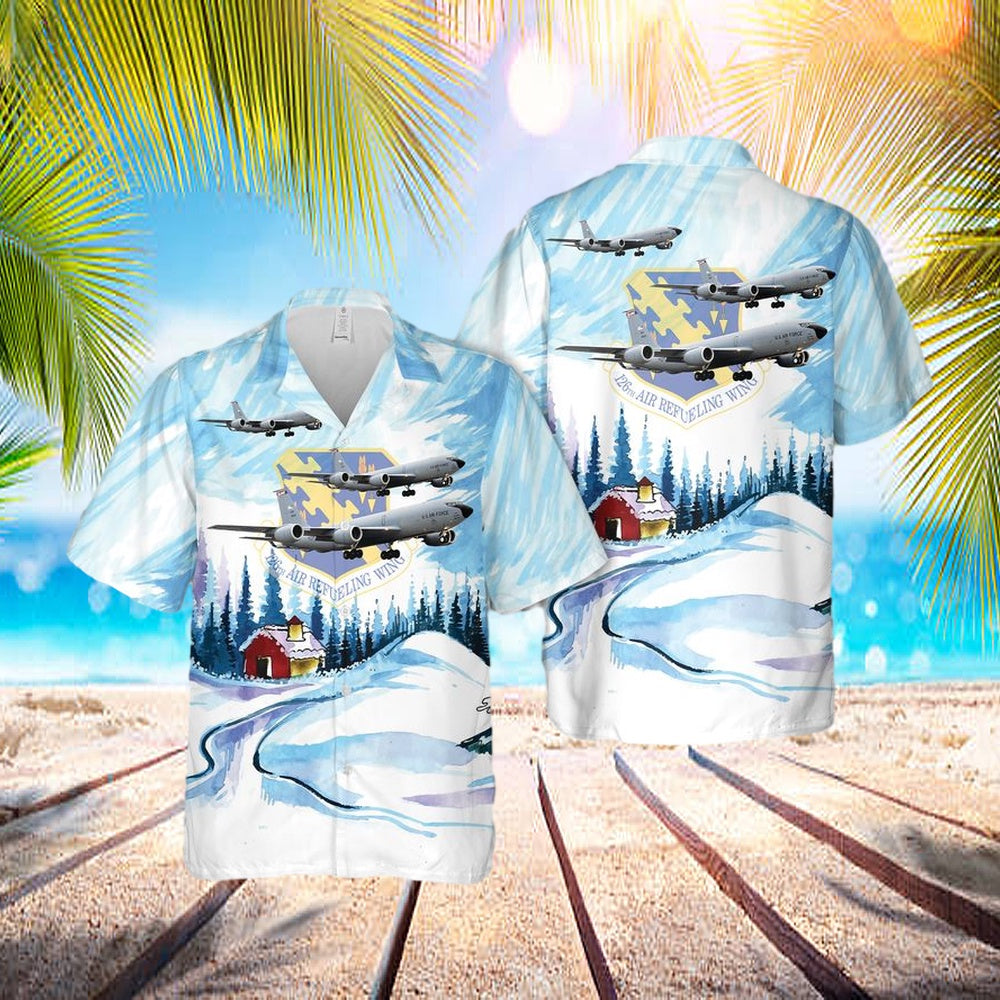 Us Air Force Illinois Air National Guard (126 Arw) Kc-135 Stratotanker Christmas Hawaiian Shirt – Hawaiian Outfit For Men
