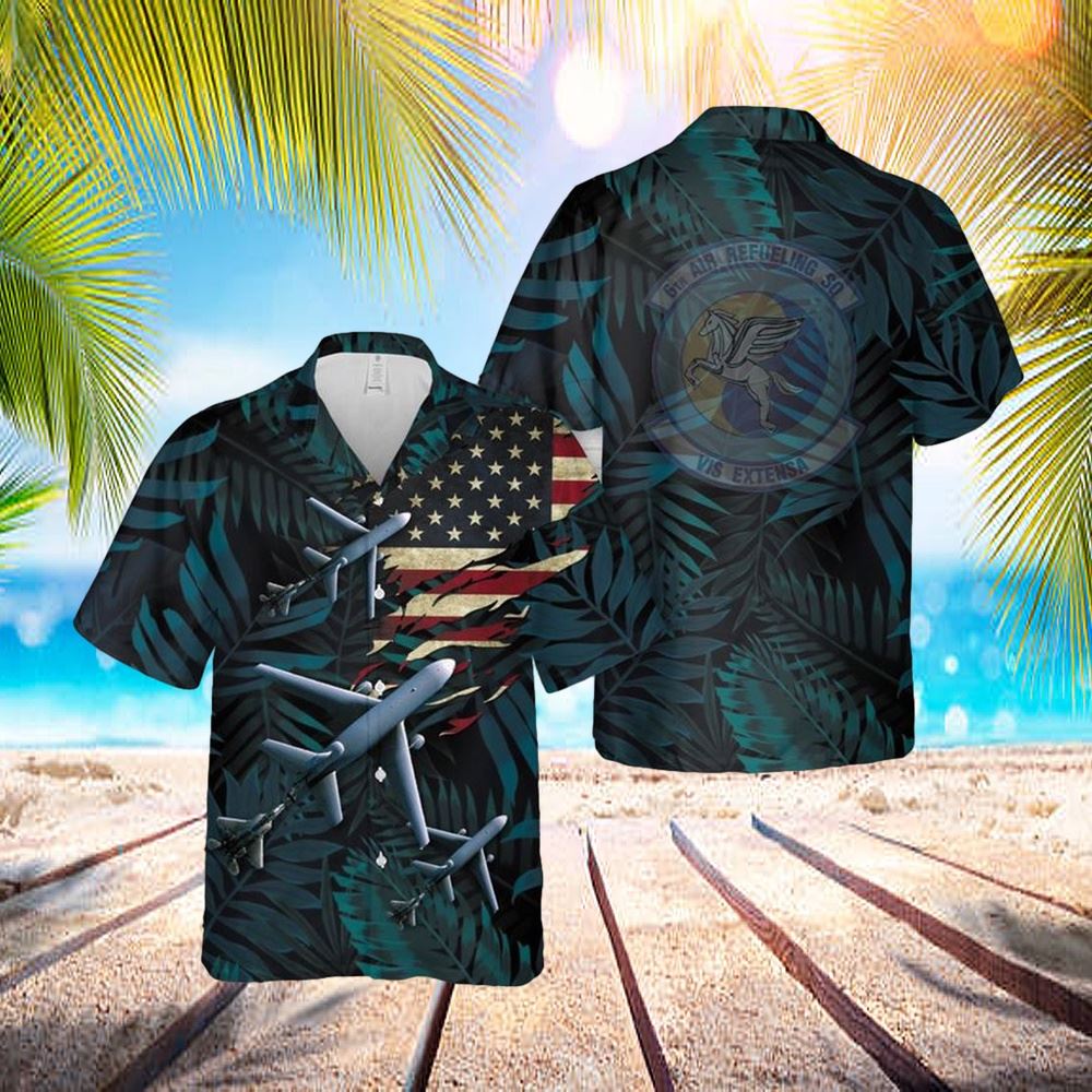 Us Air Force Kc-10 Extender 6th Air Refueling Squadron Hawaiian Shirt – Hawaiian Outfit For Men
