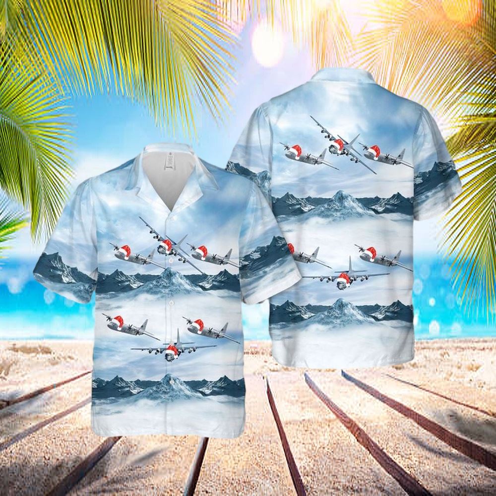 Us Air Force Lockheed Ac-130 Christmas Hawaiian Shirt – Hawaiian Outfit For Men – Gift For Young Adult
