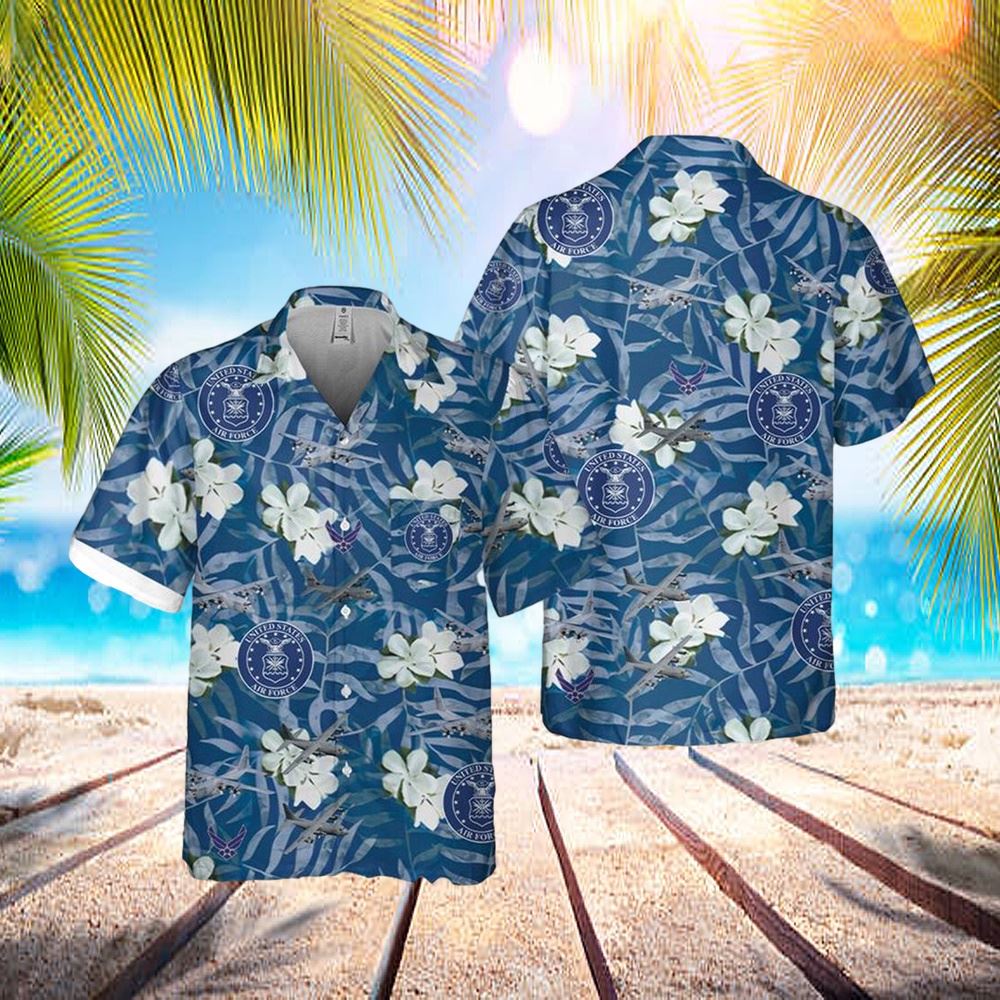 Us Air Force Lockheed C-130 Hercules Aop Pocket Hawaiian Shirt – Hawaiian Outfit For Men