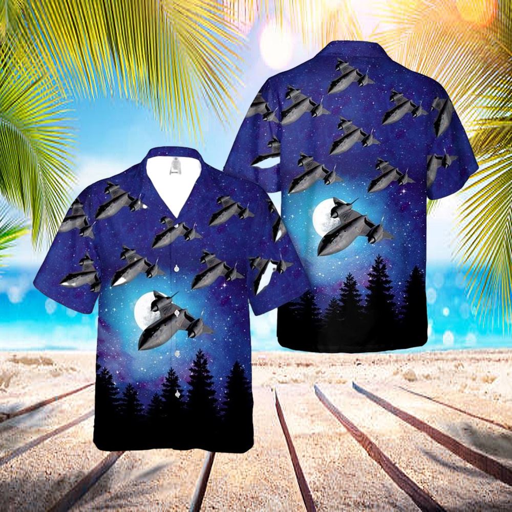 Us Air Force Lockheed Sr-71b Blackbird Hawaiian Shirt – Hawaiian Outfit For Men – Gift For Young Adult