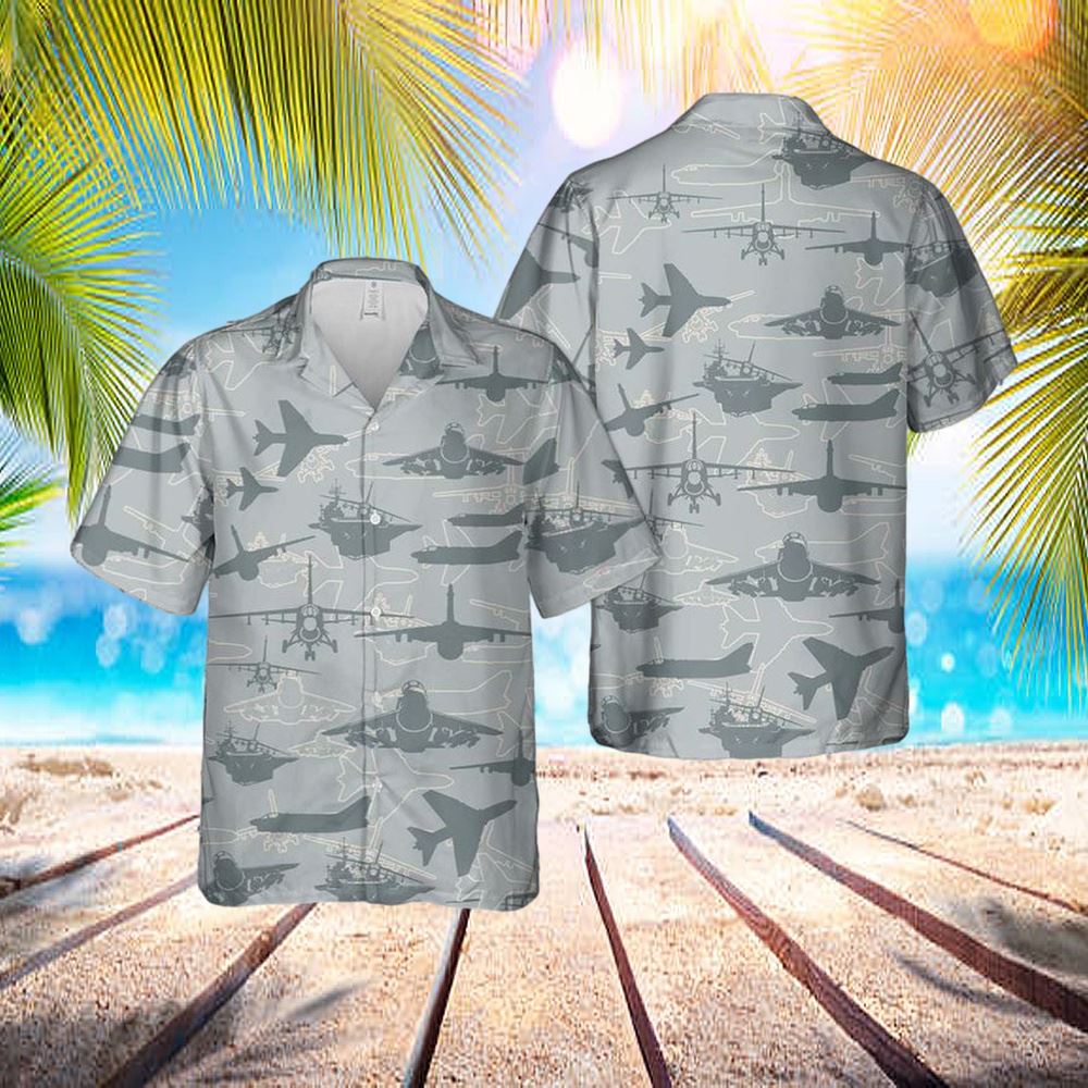 Us Air Force Ltv A-7 Corsair II Silhouette 2 Hawaiian Shirt – Hawaiian Outfit For Men – Gift For Young Adult
