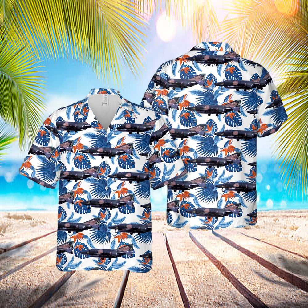 Us Air Force Nebraska Air National Guard Rf-4c Phantom Ii Hawaiian Shirt – Beachwear For Men – Best Hawaiian Shirts