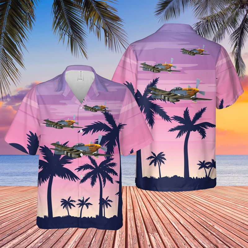 Us Air Force North American P-51d Mustang Ferocious Frankie Hawaiian Shirt – Beachwear For Men – Best Hawaiian Shirts