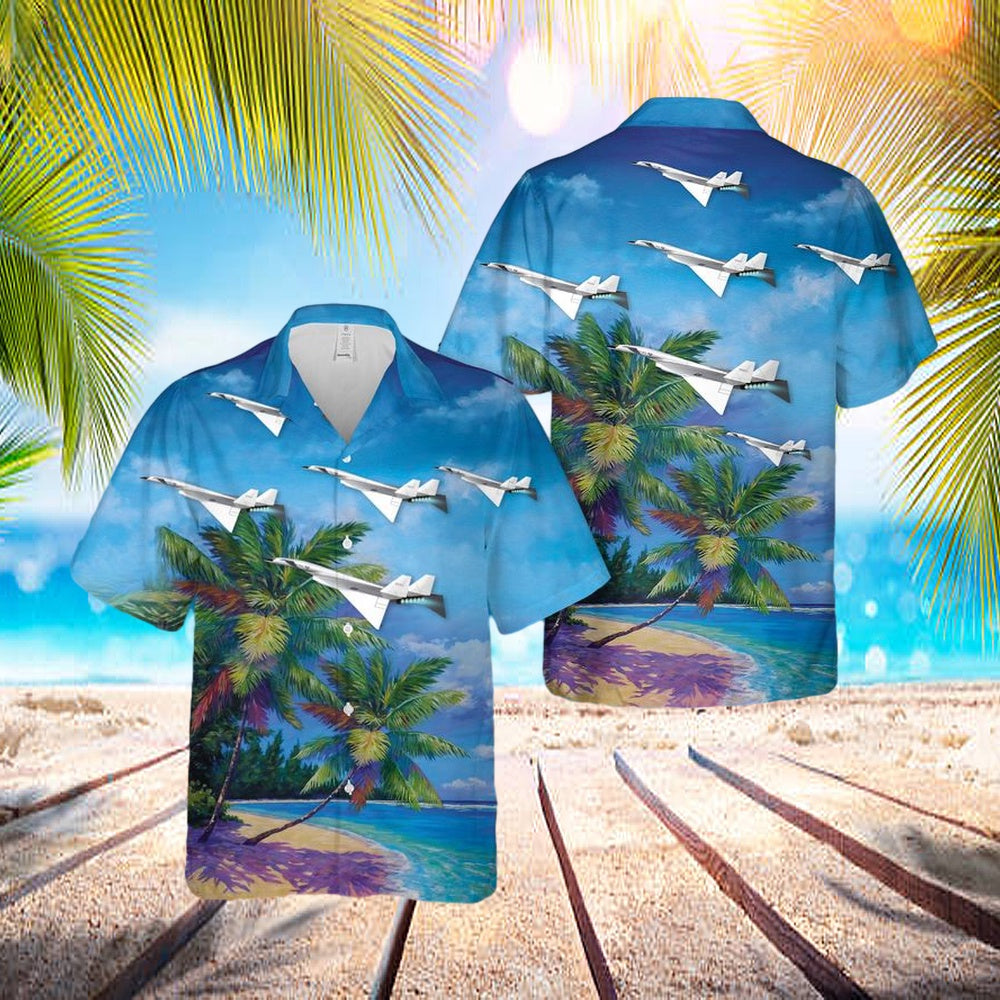Us Air Force North American Xb-70 Valkyrie Hawaiian Shirt – Beachwear For Men – Best Hawaiian Shirts