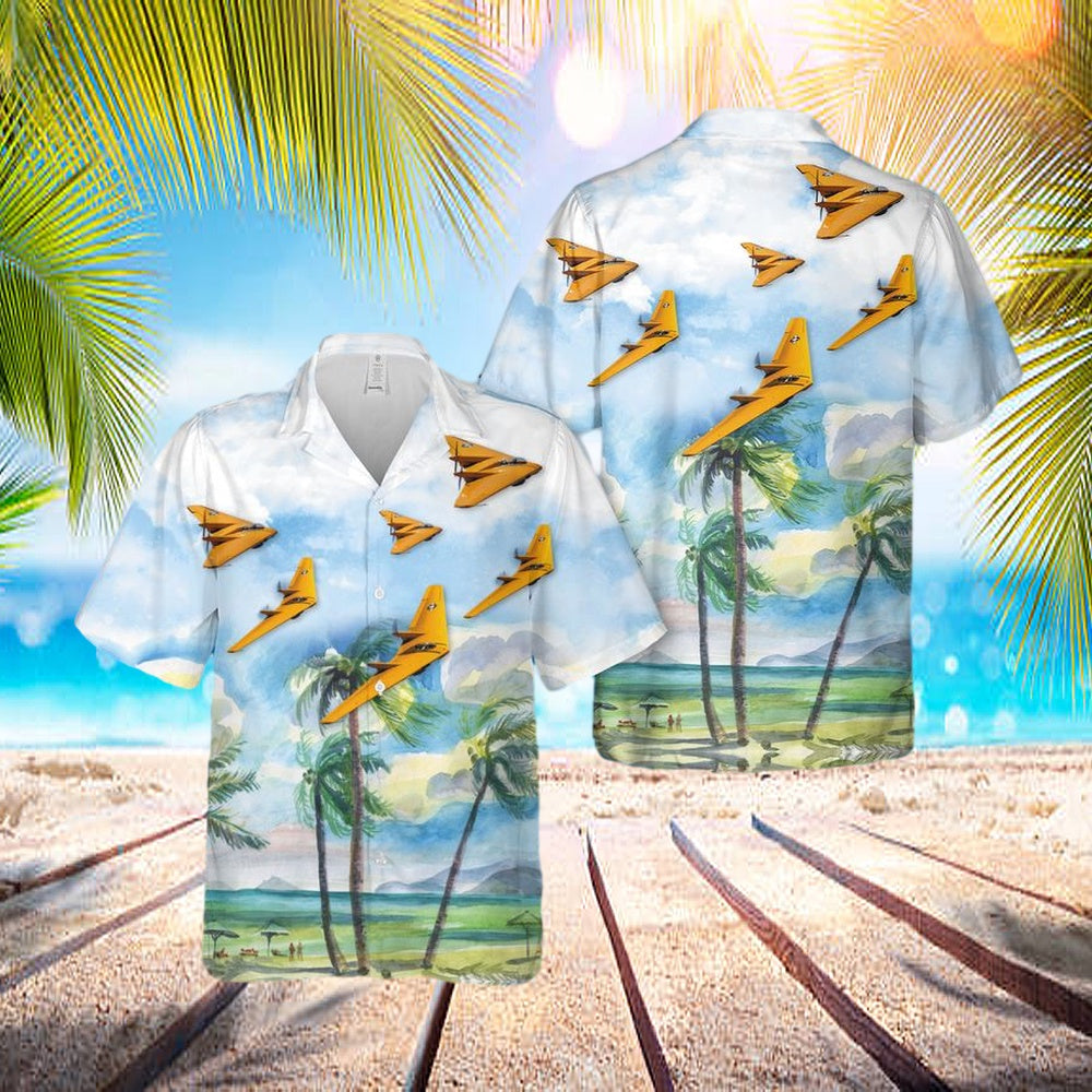 Us Air Force Northrop Flying Wing N9mb Hawaiian Shirt – Beachwear For Men – Best Hawaiian Shirts